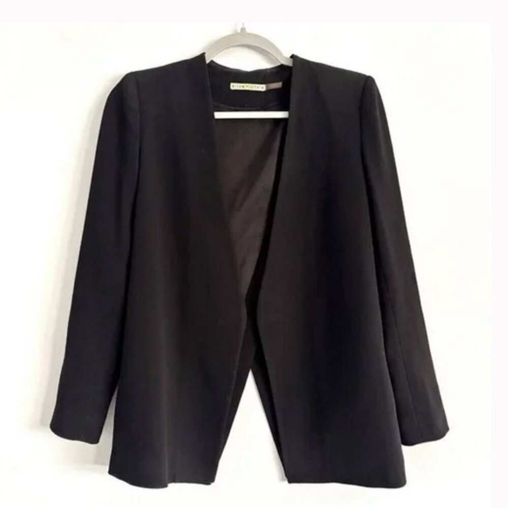 Alice + Olivia Black Blazer - Split Crossover Back with Magnet Closure